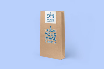 Paper Bag Mockup Featuring a Solid-Color Background 
