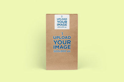 Paper Bag Mockup Featuring a Customizable Background 