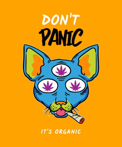 420-Styled T-Shirt Design Template with a Funny Quote 2256a