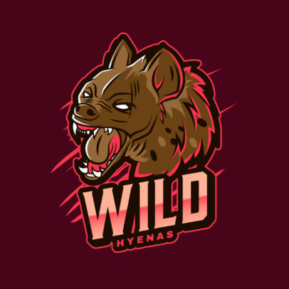Mascot Logo Maker with an Illustration of an Angry Hyena