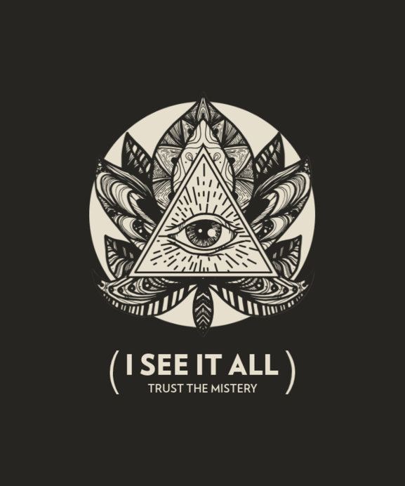Placeit - Esoteric T-Shirt Design Template with a Clairvoyance Illustration