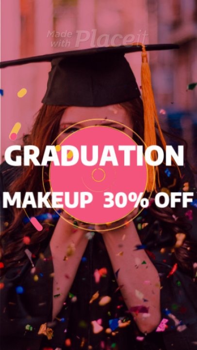 Instagram Story Maker for a Graduation Makeup Promo