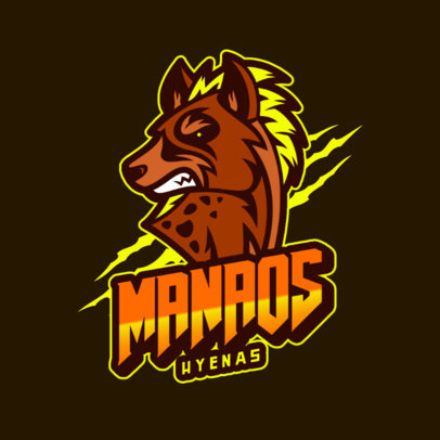 Logo Maker for a Gaming Team Featuring an Evil Hyena Graphic