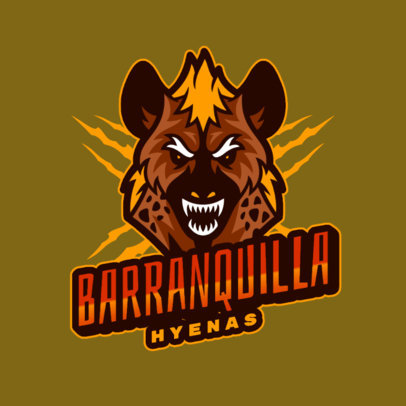 Gaming Squad Logo Maker Featuring an Aggressive Hyena