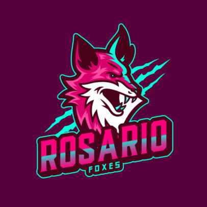 Logo Creator for a Gaming Team Featuring a Savage Fox