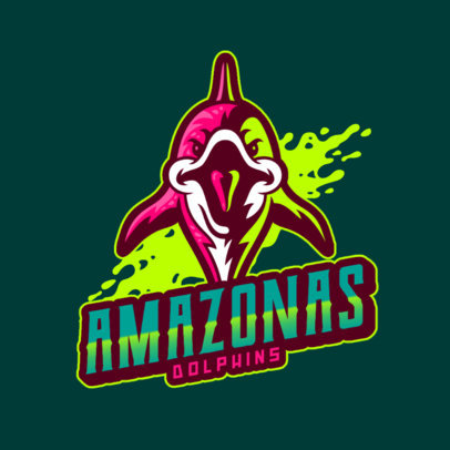 Gaming Logo Maker Featuring a Dolphin 