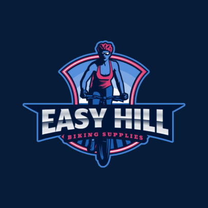 Online Logo Creator with an Illustration of a Woman Biking