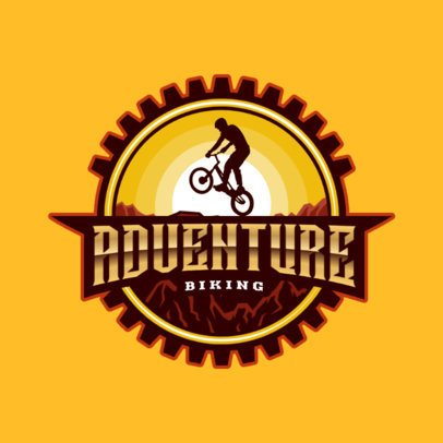 Logo Maker for an MTB Club with a Cyclist Graphic