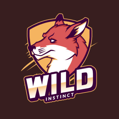 Logo Maker for a Sports Team with a Wild Wolf Illustration