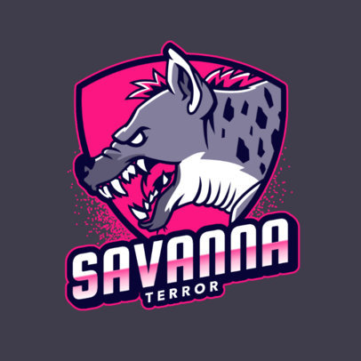 Sports Logo Generator with an Aggressive Hyena Illustration