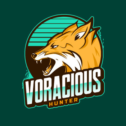 Sports Squad Logo Generator Featuring a Wild Fox