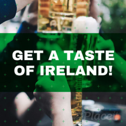 Instagram Post Video Maker for a St. Patrick's Day Promotion with a Logo Reveal  