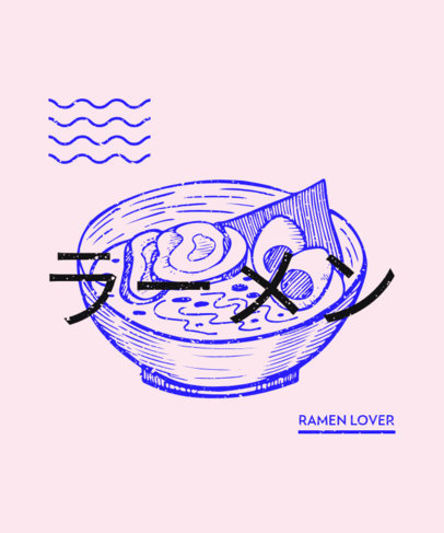 T-Shirt Design Template for an Asian Food Restaurant