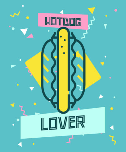 T-Shirt Design Maker Featuring Colorful Fast Food Graphics