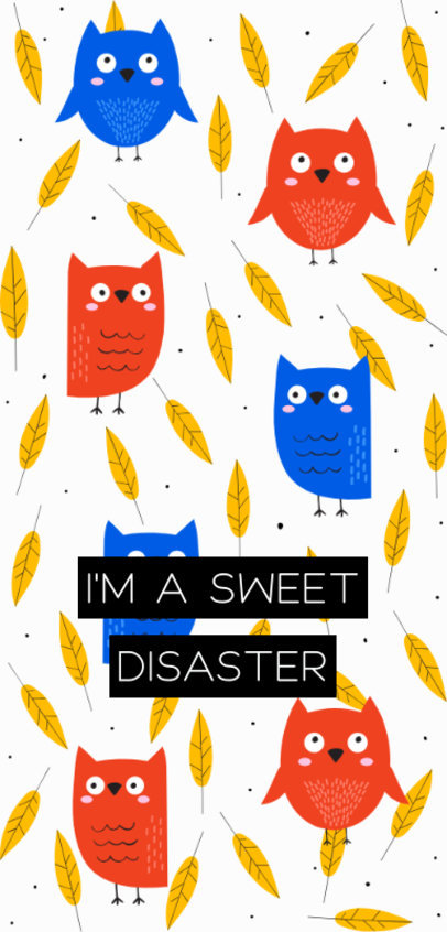 Phone Case Design Creator Featuring Owls 2306e