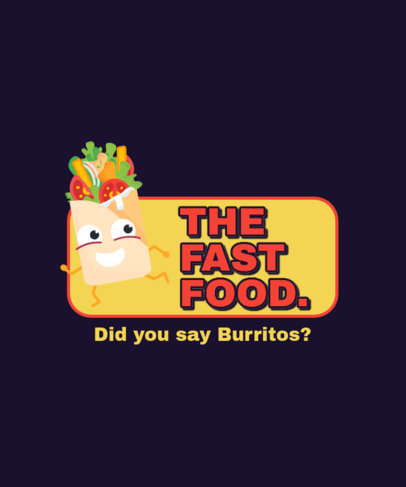 T-Shirt Design Maker Featuring Funny Fast Food Character Illustrations
