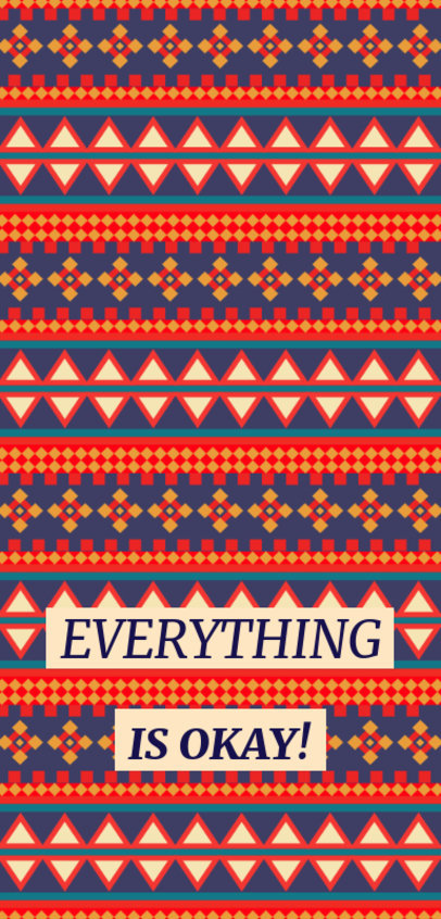 Colorful Phone Case Design Generator With Cute Patterns and a Positivity Quote 2307i