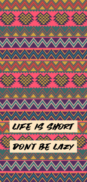 Patterned Phone Case Design Template With a Motivational Quote 