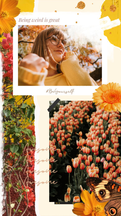 Placeit - Spring Instagram Story Maker with Instant-Picture Frames