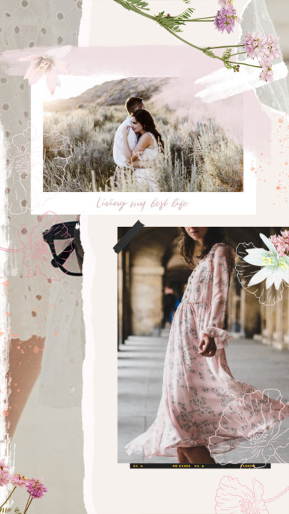 Instagram Story Maker with Flowers and Frames 