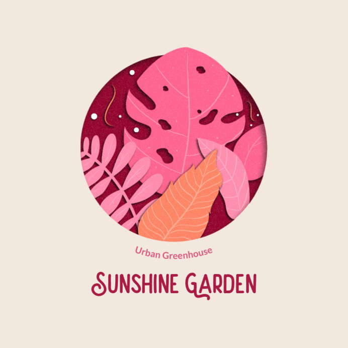 Logo Maker Featuring Paper Cut Style Leaves
