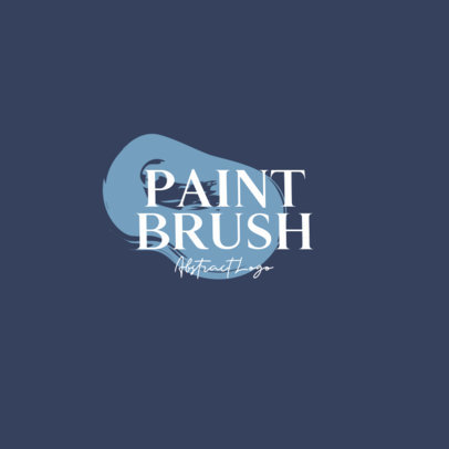 Abstract Logo Template Featuring Brush Strokes