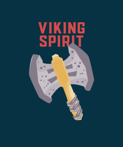 T-Shirt Design Maker with a Viking Axe Graphic