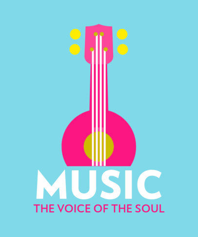 T-Shirt Design Generator for Musicians Featuring an Acoustic Guitar Clipart