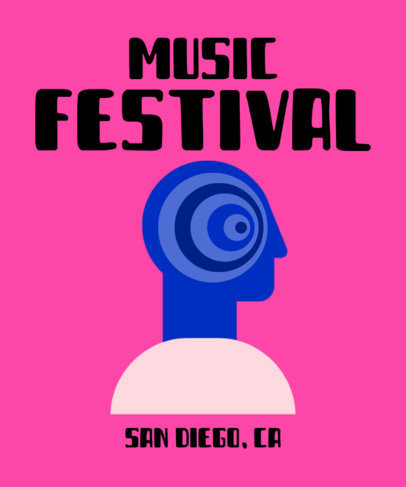 Music Festival T-Shirt Design Template