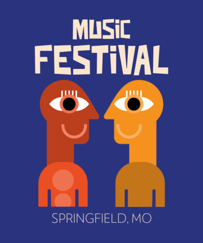 T-Shirt Design Creator for a Music Festival Featuring Bizarre Graphics 