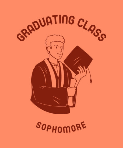 T-Shirt Design Featuring a Sophomore Graduate
