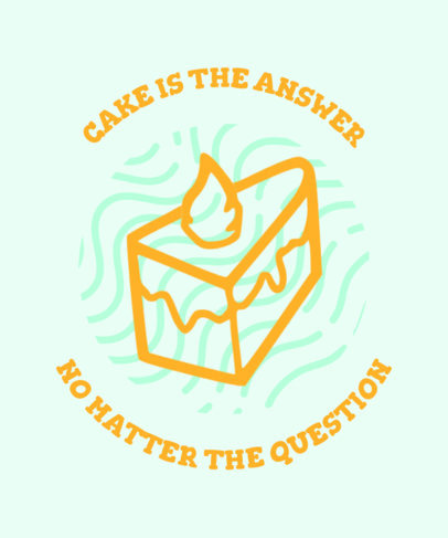 T-Shirt Design Maker with a Cake Icon