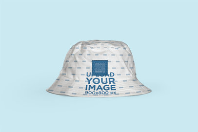 Mockup of a Bucket Hat Against a Customizable Background