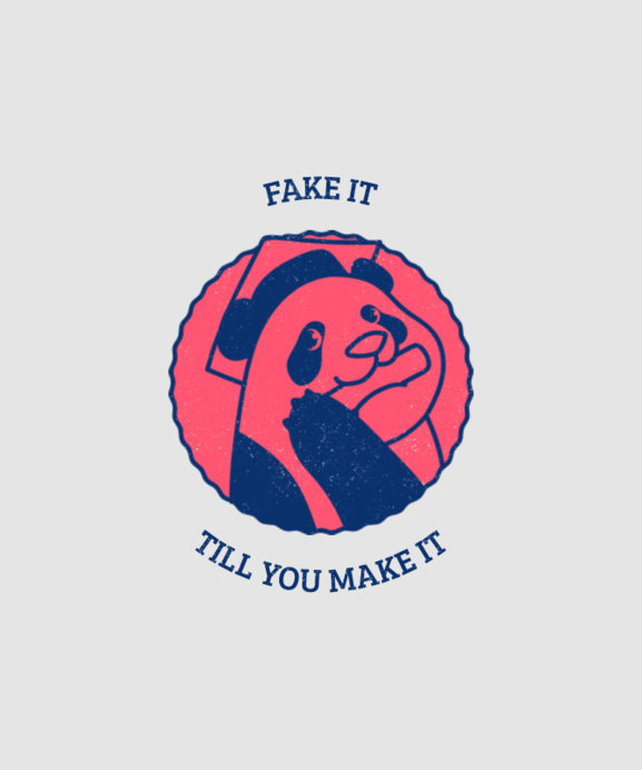 Placeit - T-Shirt Design Maker Featuring a Graduated Panda Graphic