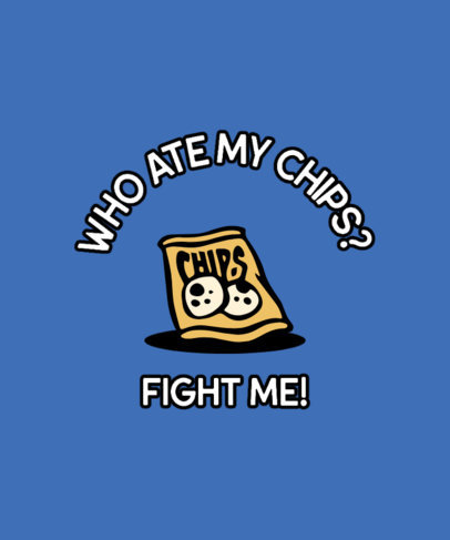 Foodie T-Shirt Design Maker Featuring Snack Graphics