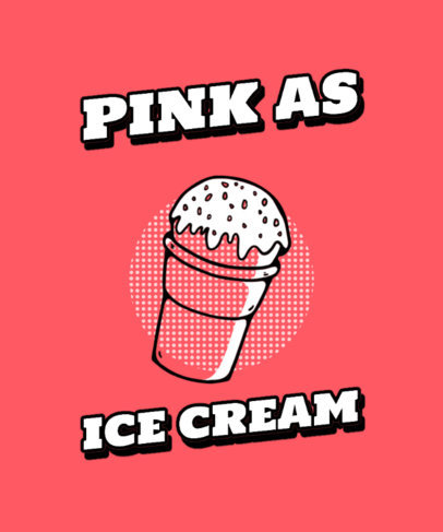 T-Shirt Design Generator with an Ice Cream Icon