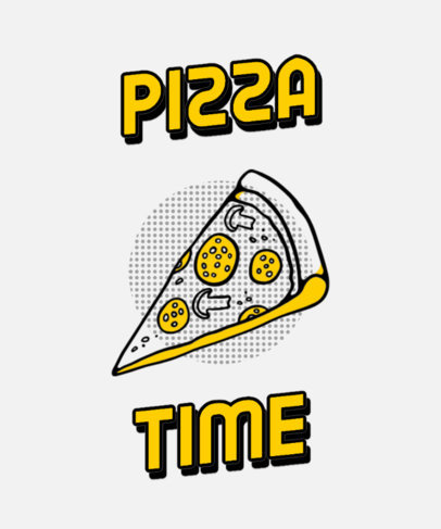 T-Shirt Design Creator Featuring a Pizza Slice Graphic