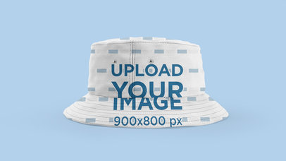 Bucket Hat Mockup Featuring a Customizable Background 