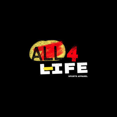 Stencil Logo Maker for an Activewear Brand