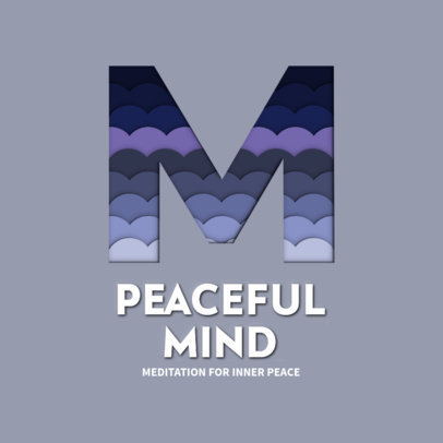 Abstract Logo Maker Featuring a Letter with Wavy Textures