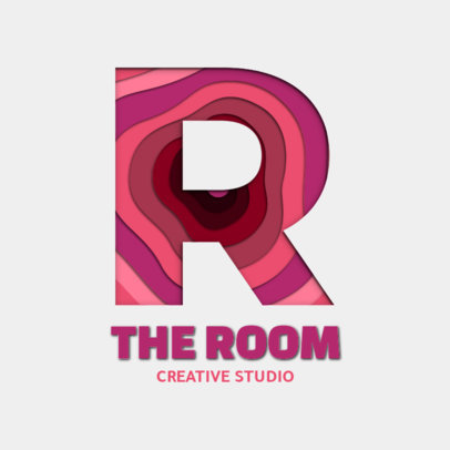 Creative Studio Logo Template Featuring a Letter Graphic