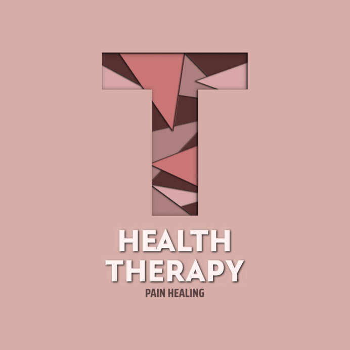 Therapy Center Logo Template Featuring a Textured Letter 