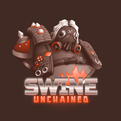 Logo Generator for Gamers Featuring an Overwatch-Inspired Tank Character 