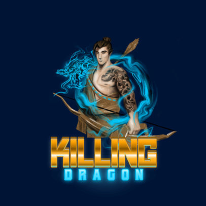 Overwatch-Inspired Logo Generator Featuring a Tattooed Archer Illustration 