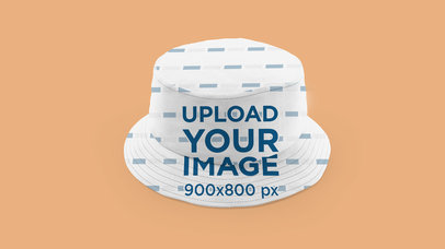 Mockup of a Bucket Hat Placed on a Customizable Surface