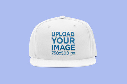 Fitted Hat Mockup Featuring a Plain Color Backdrop 3049-el1