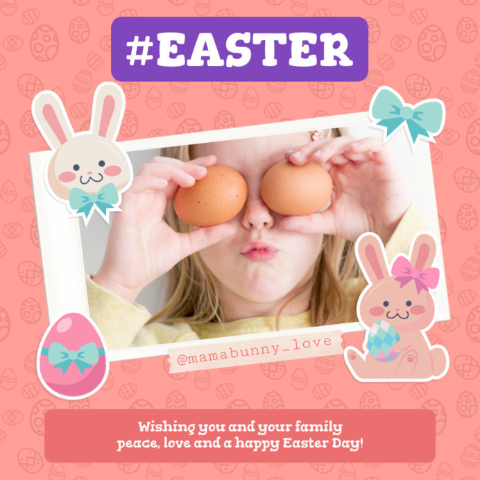 Instagram Post Maker Featuring Easter-Themed Frames