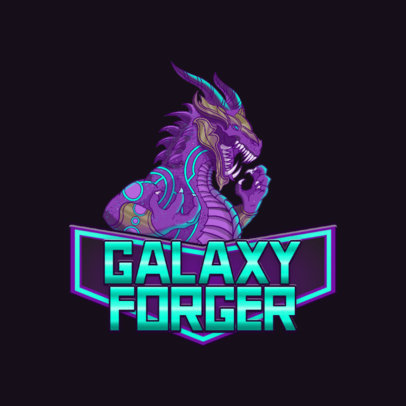 Teamfight Tactics-Related Logo Template with a Cool Dragon Illustration