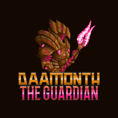 Gaming Logo Maker with an Armored Character in Reference to Teamfight Tactics