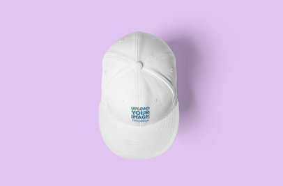 Mockup of a Snapback Hat Seen From Above 3102-el1